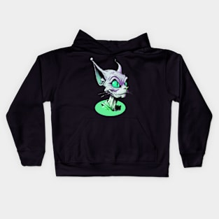 ALIEN CAT MONOCROMATHIC Kids Hoodie